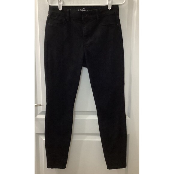 White House Black Market Jeans 6 The Jeggings Mid Rise Stretch Skinny Black - Picture 1 of 12